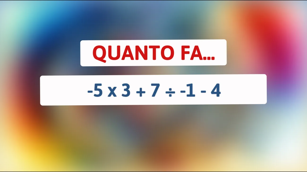\"Il rompicapo matematico che solo il 1% delle persone riesce a risolvere! Sei abbastanza intelligente per rispondere?\""