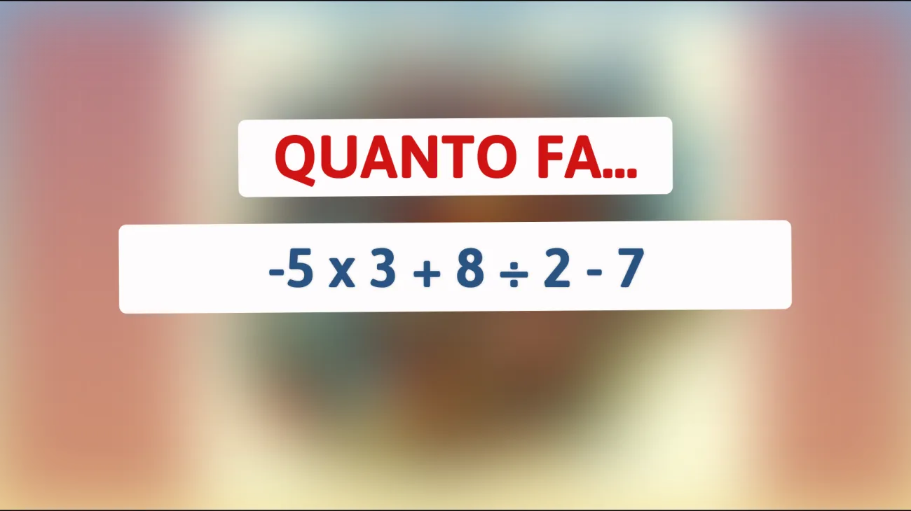 \"Sei abbastanza intelligente per risolvere questo enigma matematico? Scopri se fai parte dell'1% geniale!\""
