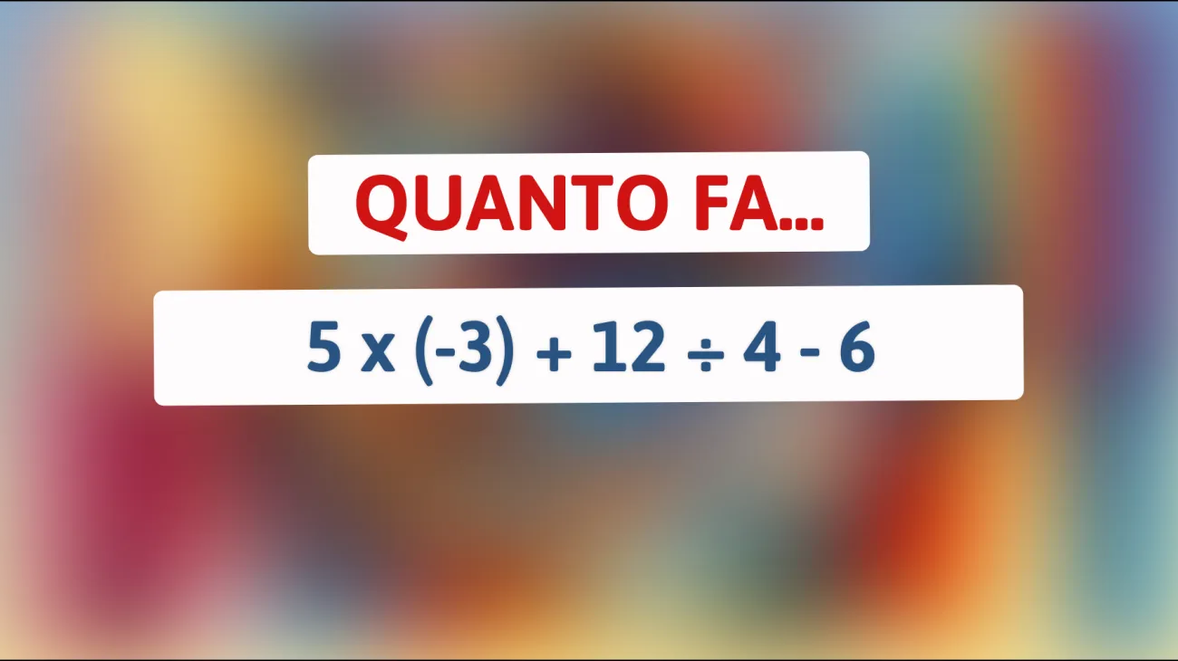 \"Sfida la tua mente: Riesci a risolvere questo indovinello matematico senza sbagliare?\""