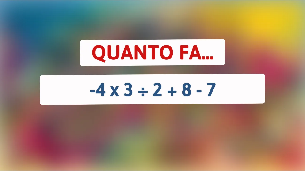 \"Solo l'1% delle persone ottiene il risultato corretto in 10 secondi: riesci a risolvere questo indovinello matematico?\""