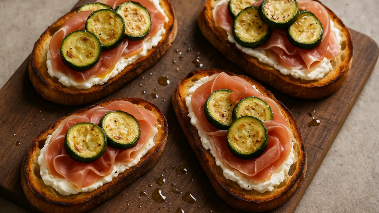 Pane toscano zucchine prosciutto crudo"
