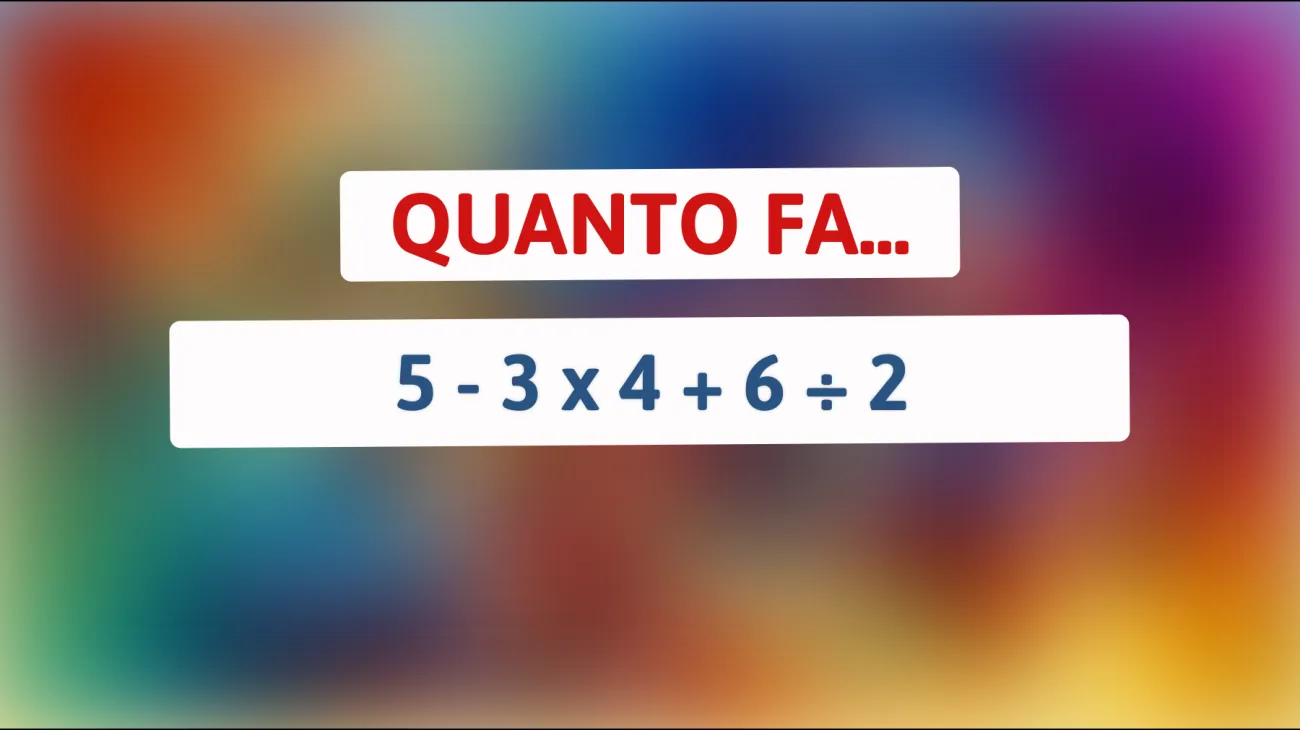 Scopri il calcolo che manda in tilt il 98% delle persone: sei abbastanza intelligente da risolverlo?"