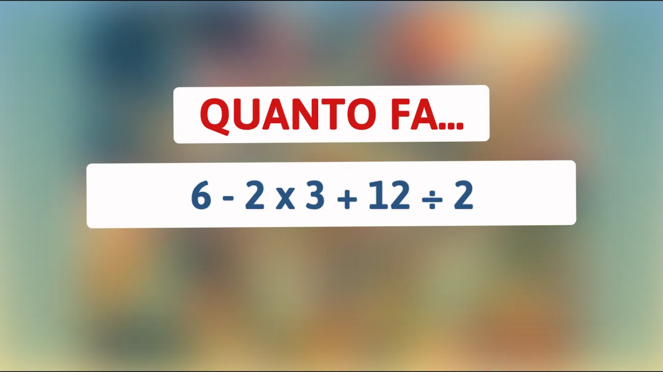 Scopri se sei un genio: solo l'1% può risolvere questo semplice indovinello matematico! Sei tra i pochi eletti?"