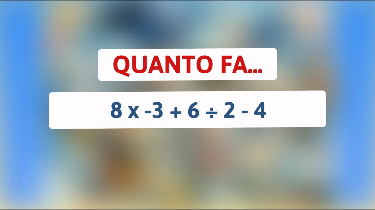 Scopri se sei un vero genio con questo indovinello matematico che sta mettendo alla prova la rete! Riuscirai a risolverlo?"