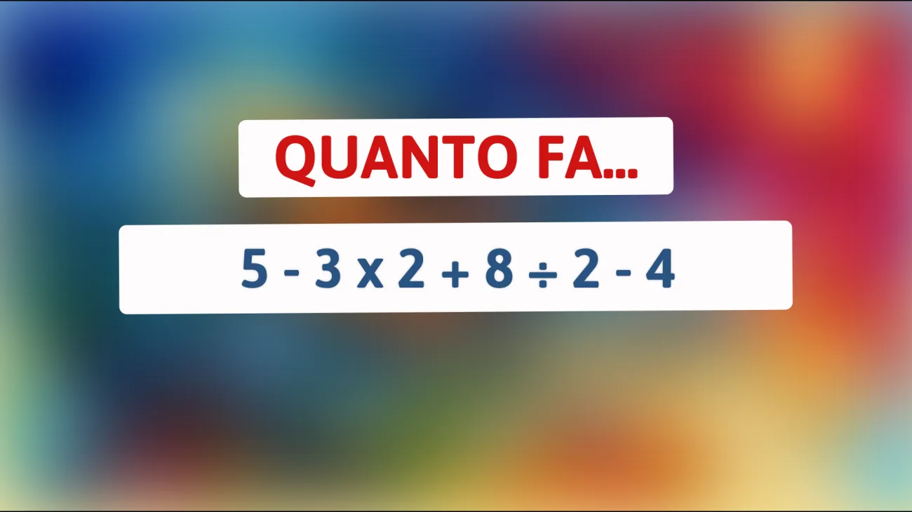 Solo il 2% delle persone riesce a risolvere questo enigma matematico! Sei tra loro? Scoprilo!"