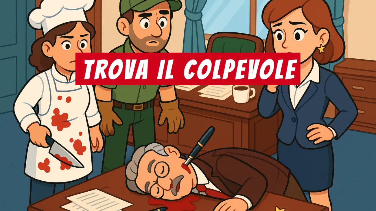 Solo le menti più brillanti riusciranno a risolvere questo indovinello: riesci a scoprire l’assassino prima che venga svelato? Sfida te stesso!"
