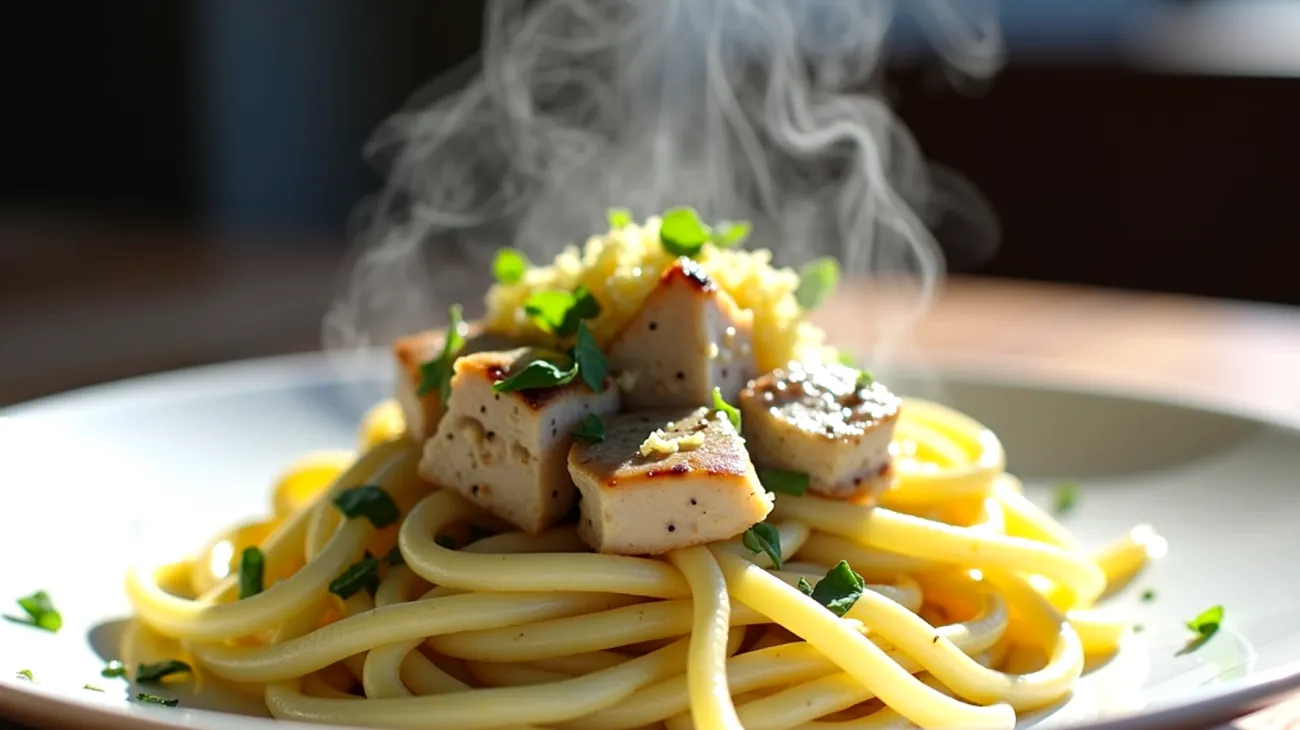 tagliatelle al tonno zucchine novelle scorza di limone"