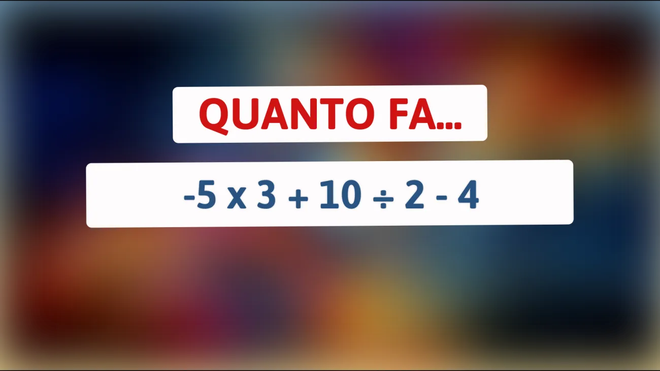 Scopri se sei un vero genio con questo enigma matematico che solo le menti più brillanti riescono a risolvere!"
