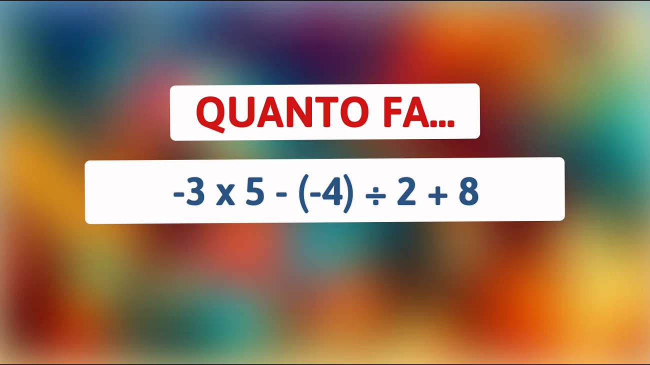 Sfida la tua brillantezza: solo le menti più geniali conoscono la risposta a questo enigma matematico! Sei all'altezza?"