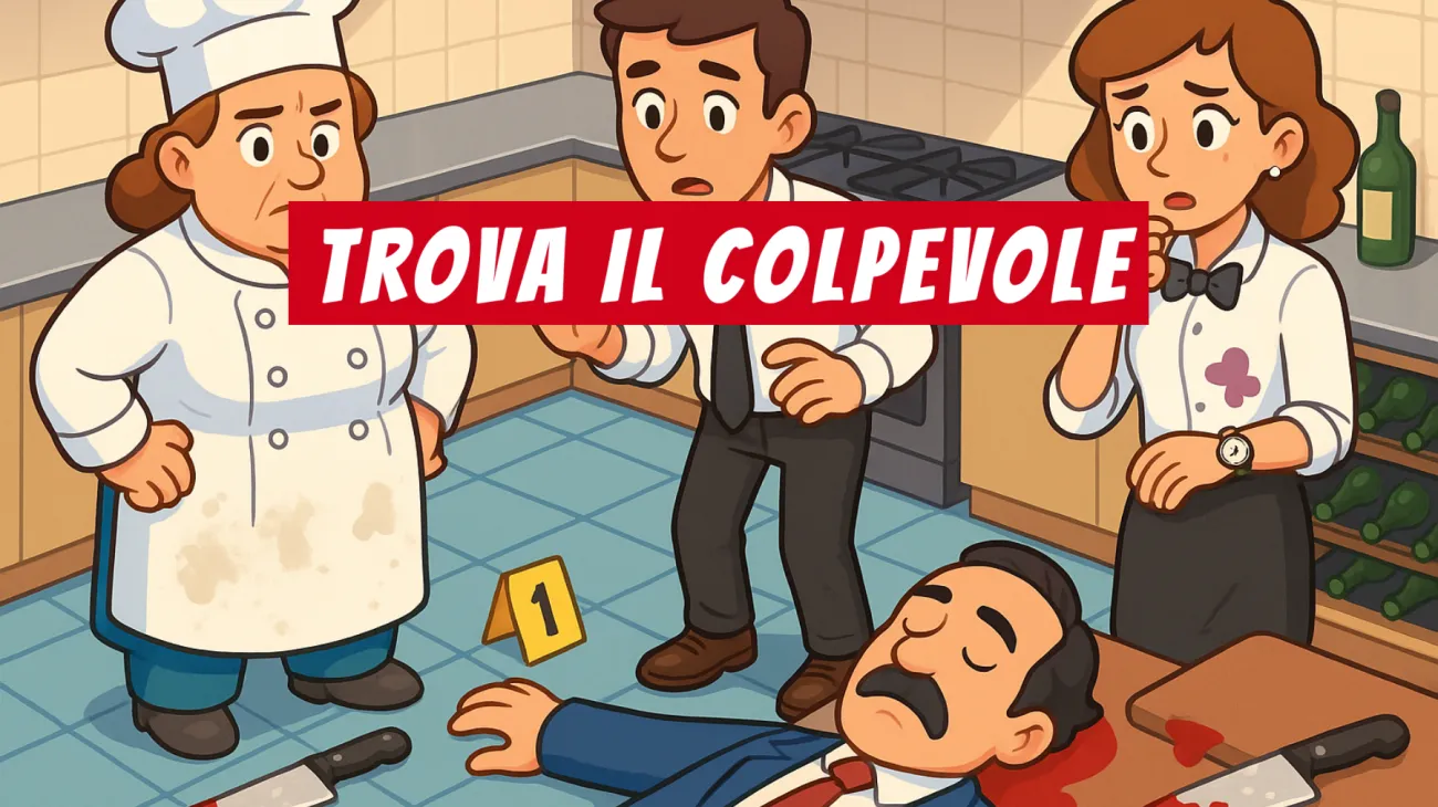 Solo i veri geni riescono a risolvere questo enigma del delitto in cucina: tu sapresti scoprire il colpevole?"