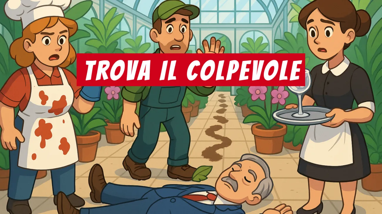 Solo i veri geni riescono a risolvere questo enigma: chi ha ucciso Sir Edmund nella serra vittoriana? Sfida la tua mente!"
