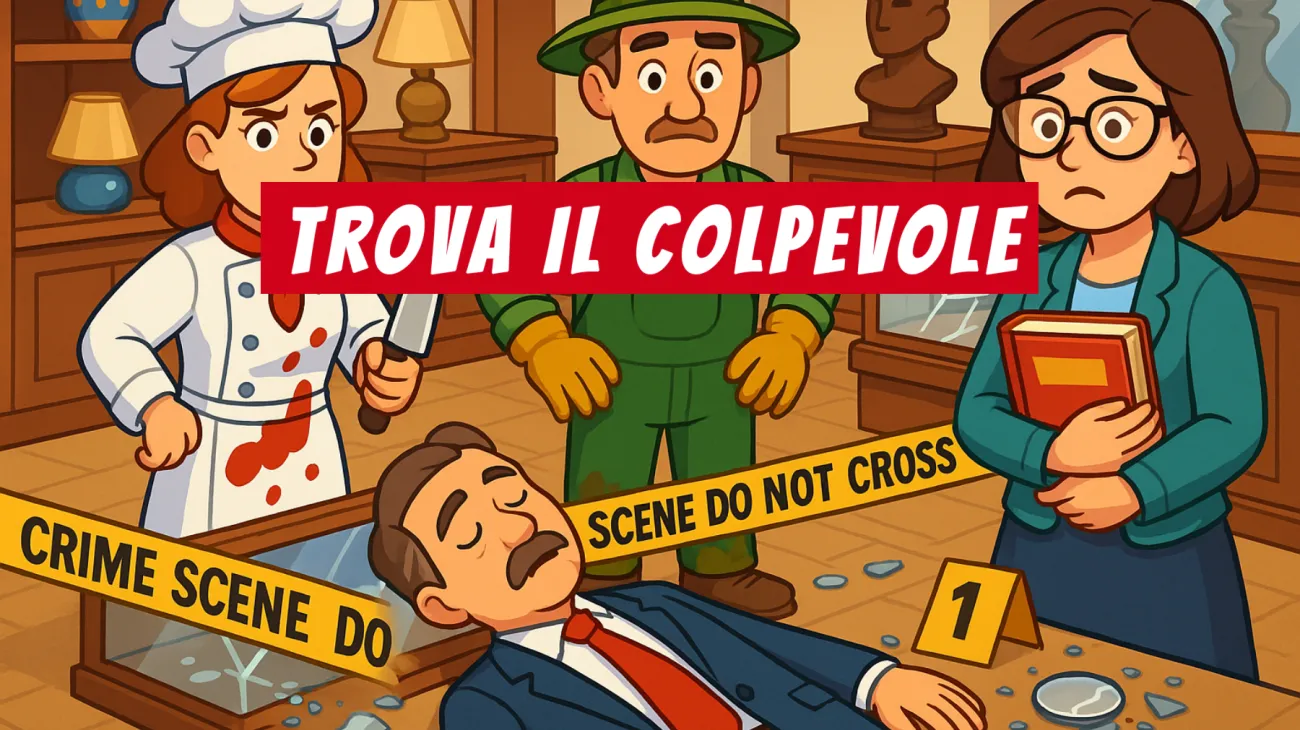 Solo i veri geni riescono a trovare l’assassino dell’antiquario: accetti la sfida e scopri se sei tra i pochi che ci riusciranno?"