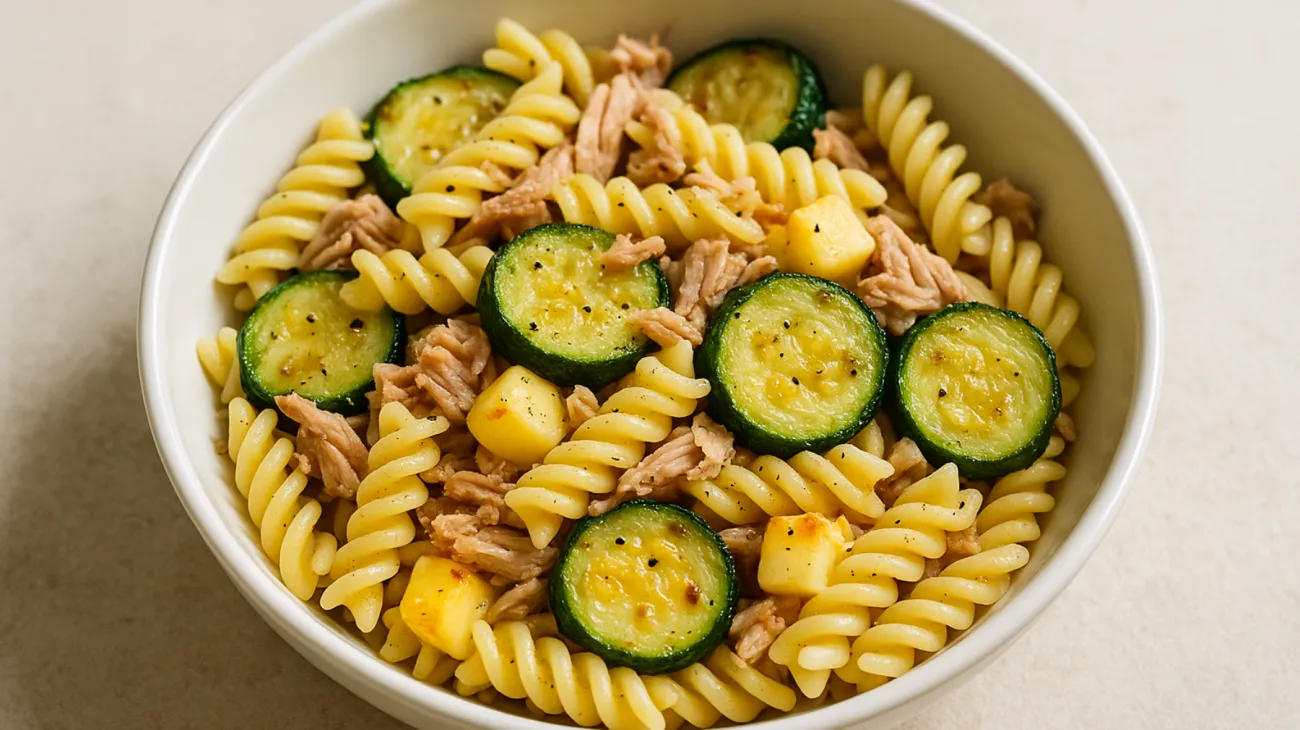 fusilli freschi tonno scamorza affumicata zucchine trifolate"