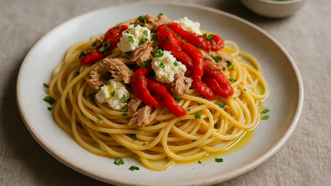 spaghetti tonno ricotta"